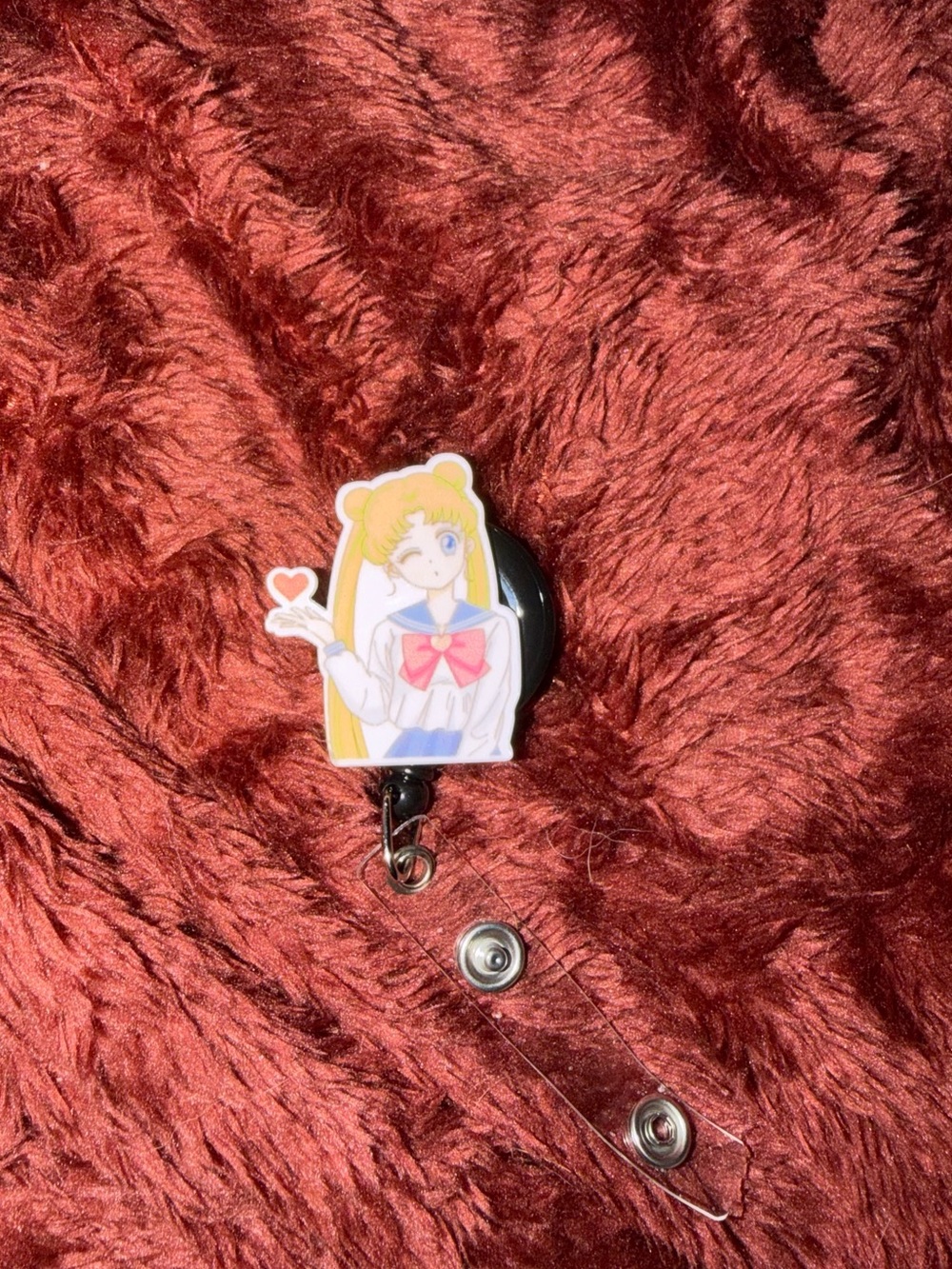Sailor Girl Badge Reel in Yellow and Pink - Kids Accessories